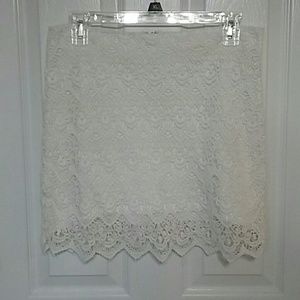 White Lace Forever 21 Skirt